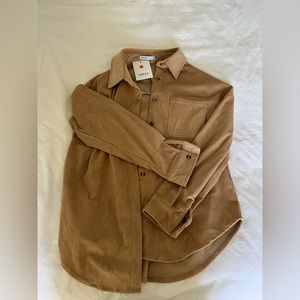 Tan button up jacket size small